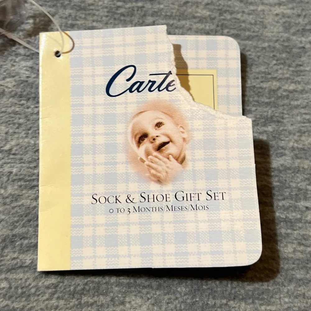 Carter’s vintage sock & shoe gift‎ set infants baby 0-3 months pink floral new
